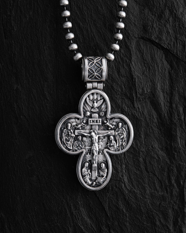 Silver cross MESSIAH. I.N.R.I.