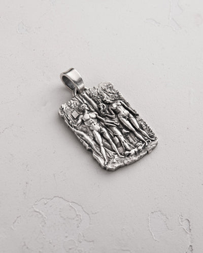 Silver pendant ADAM and EVA