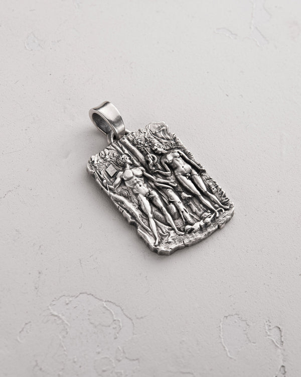 Silver pendant ADAM and EVA