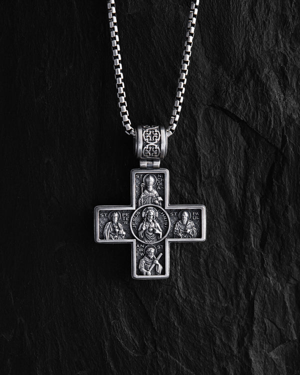 Silver cross GUARDIAN SAINTS