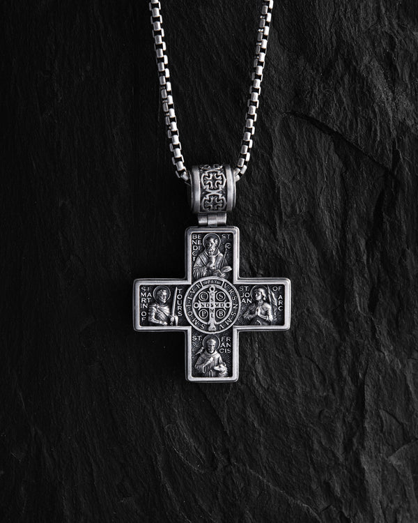 Silver cross GUARDIAN SAINTS