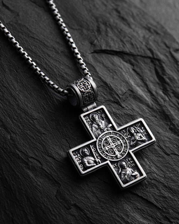 Silver cross GUARDIAN SAINTS