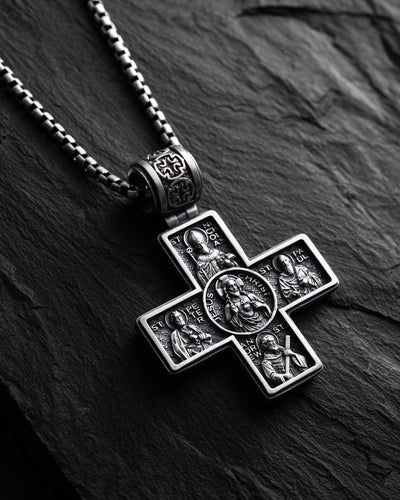 Silver cross GUARDIAN SAINTS