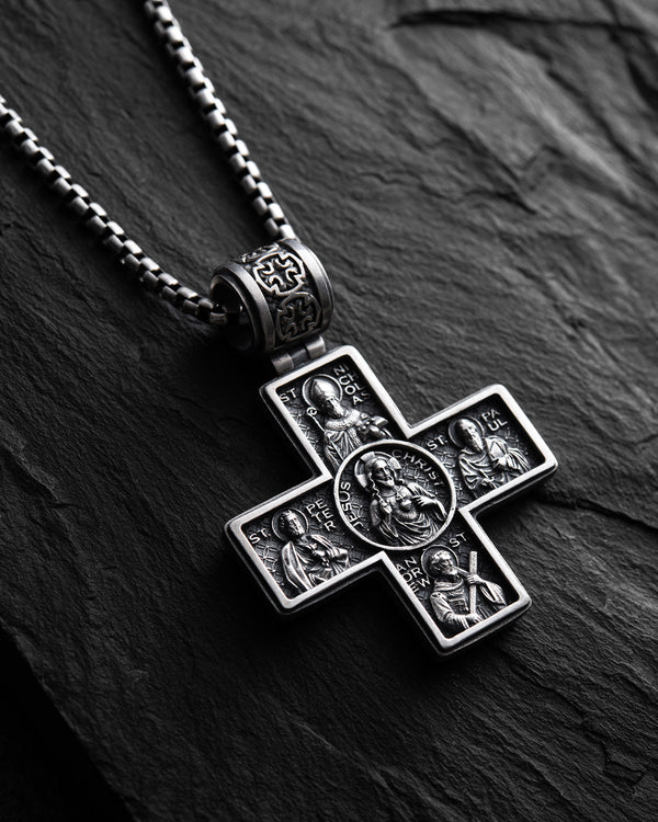 Silver cross GUARDIAN SAINTS