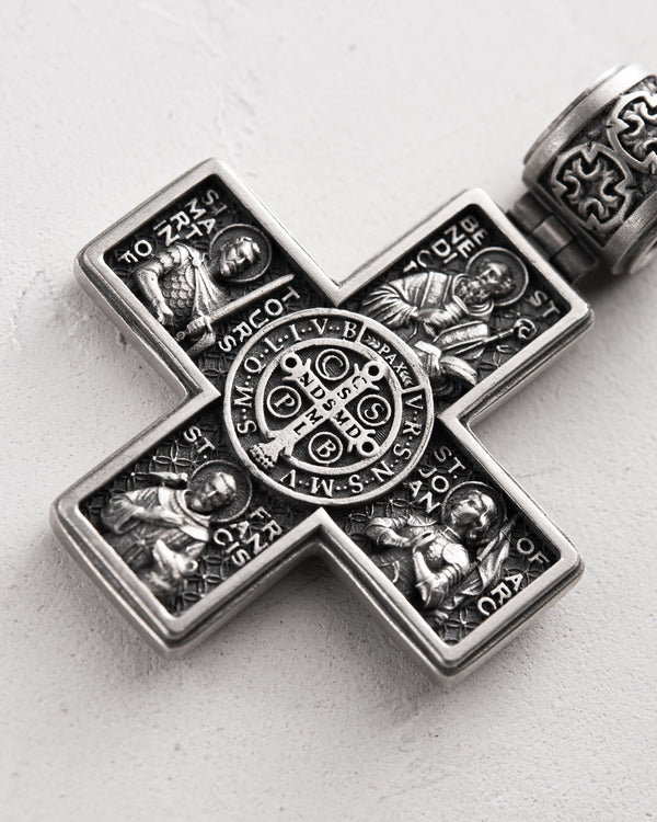 Silver cross GUARDIAN SAINTS