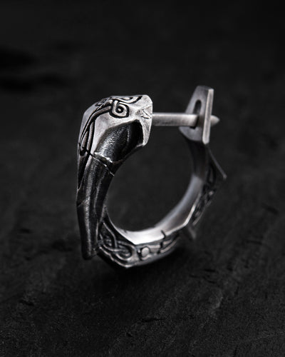 Silver single earring PRIMAL