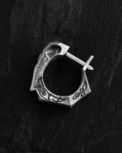 Silver single earring PRIMAL