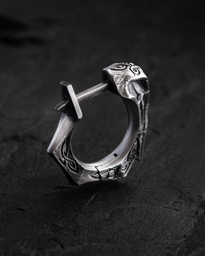 Silver single earring PRIMAL