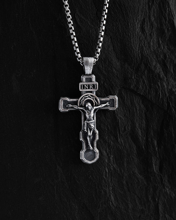 Silberkreuz FILIUS UNIGENITUS DEI. INRI