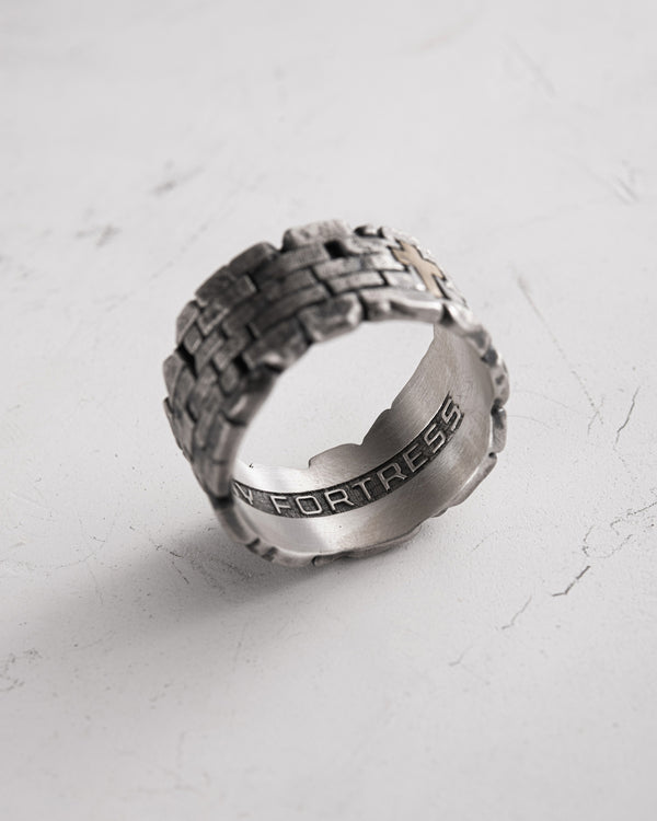 Bague en argent DIEU EST MA FORTERESSE