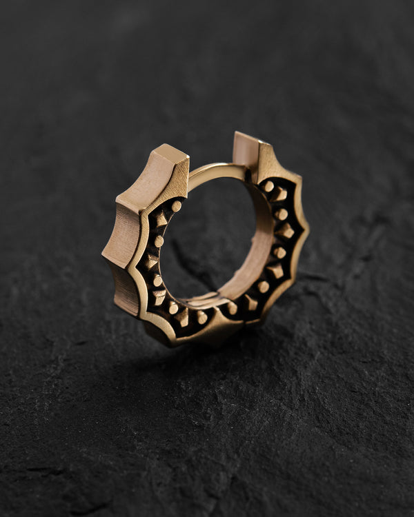 Boucle d'oreille unique en or jaune 14 carats CORE