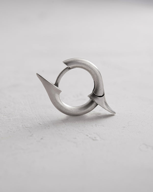 Silver hoop earring TACTUS