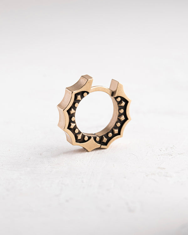 Boucle d'oreille unique en or jaune 14 carats CORE