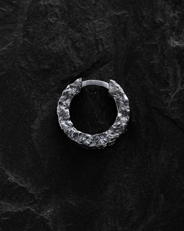 Silver single - earring BLACK