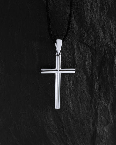 14k Weißgold Kreuz ANBETUNG