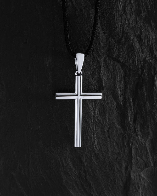14k white gold cross ANBETUNG