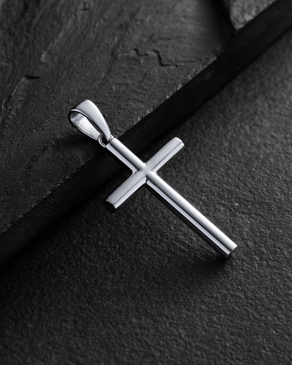 14k white gold cross ANBETUNG