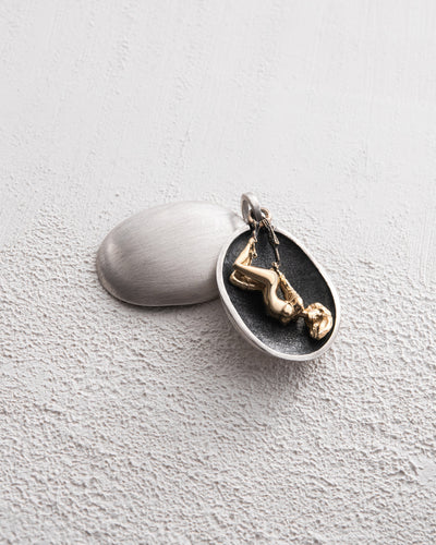 Pendentif en argent SECRET DESIRE (Incrustation d'or)