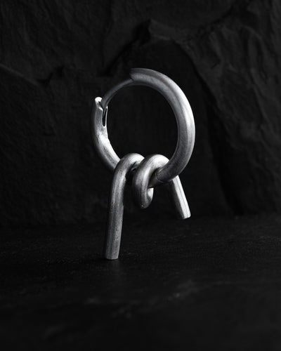 Boucle d'oreille créole en argent RISE