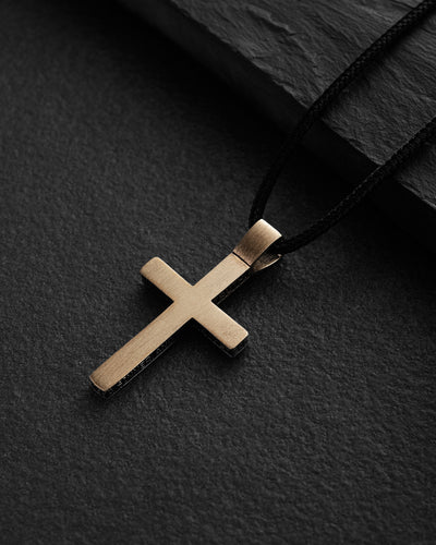 Kreuz JESUS ​​GEBET (14 Karat Gelbgold)