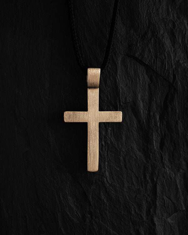 Kreuz JESUS ​​GEBET (14 Karat Gelbgold)