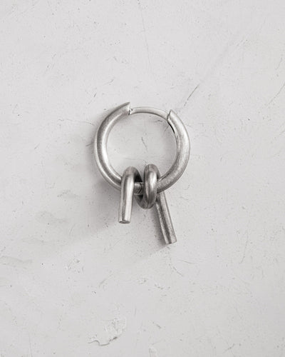 Boucle d'oreille créole en argent RISE