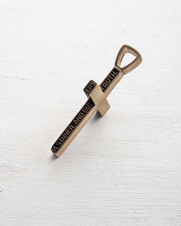 Kreuz JESUS ​​GEBET (14 Karat Gelbgold)