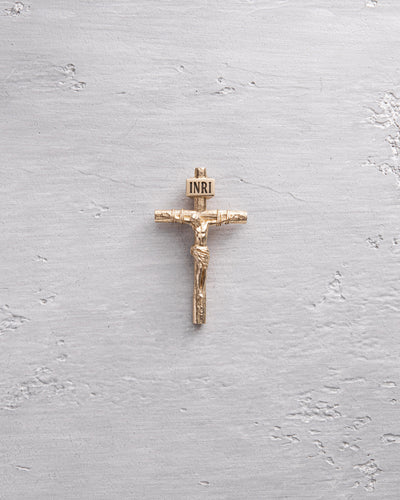 14k yellow gold cross CRUCIFIXION of JESUS CHRIST S