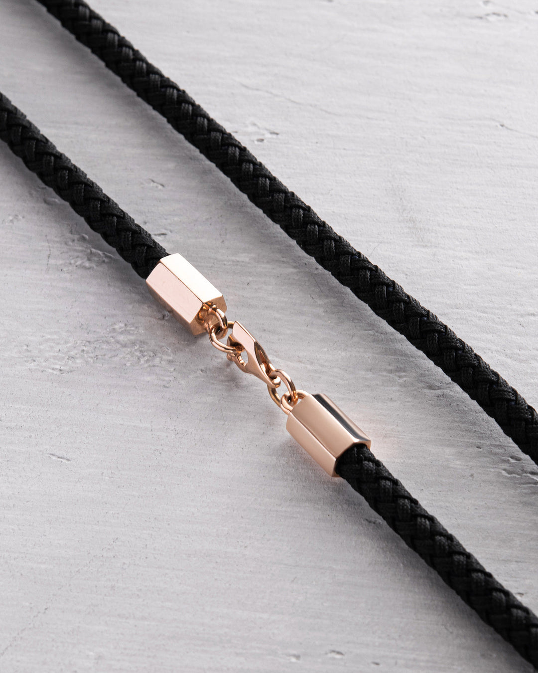 Seam cord FACET with 14k rose gold inserts M