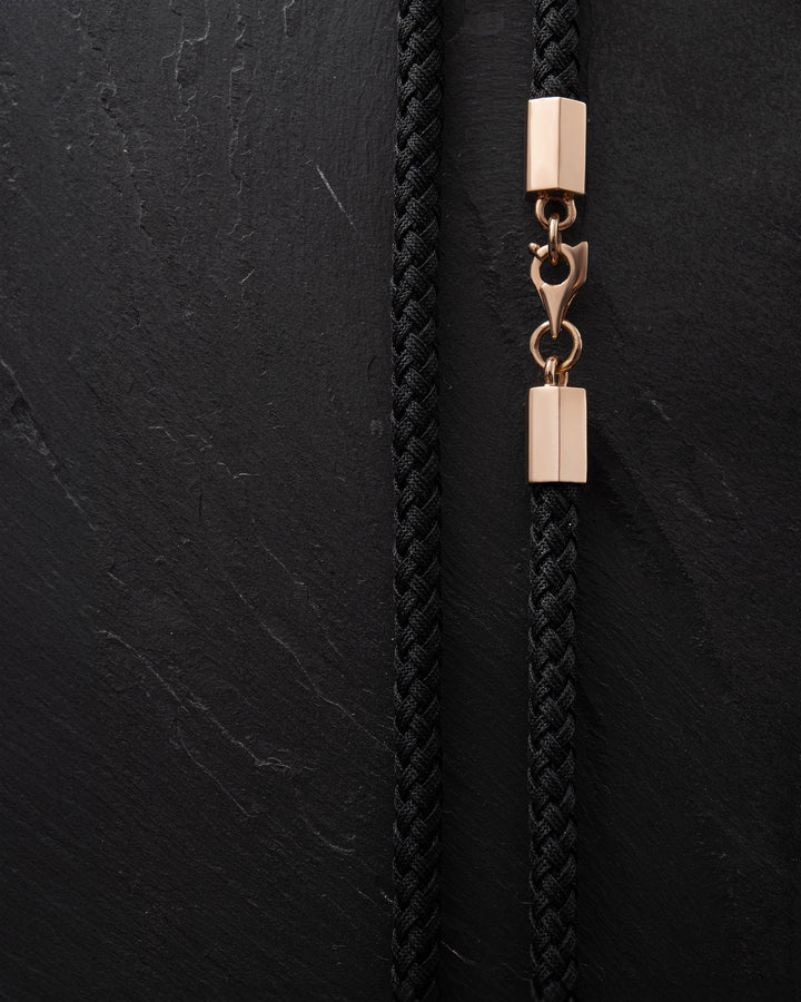Seam cord FACET with 14k rose gold inserts M