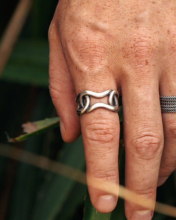 Silberring DOPPELT