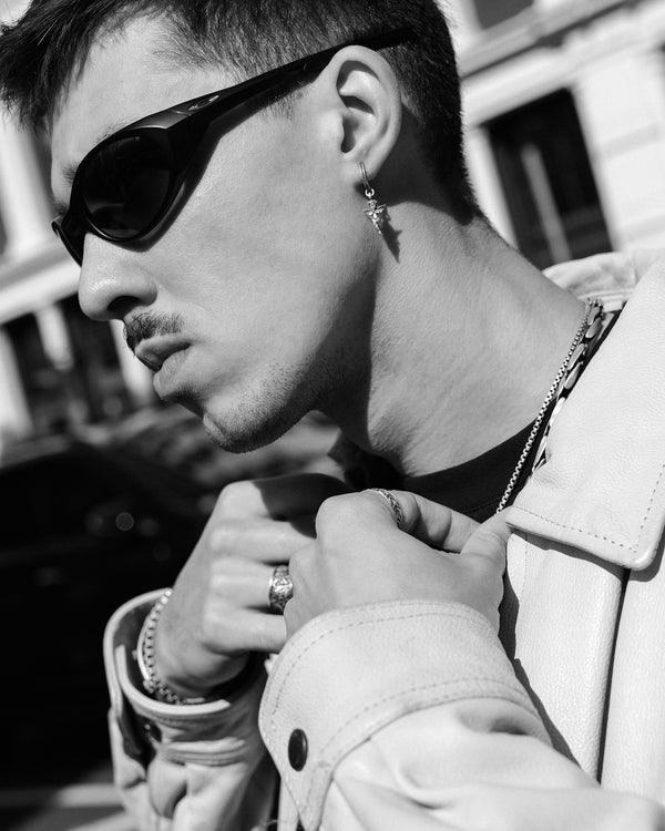 Silver single earring ANGEL OF LIGHT