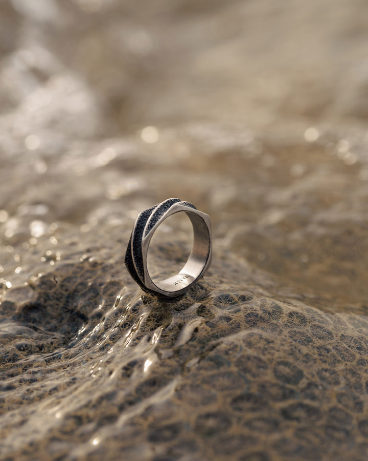 Bague en argent TORNADE