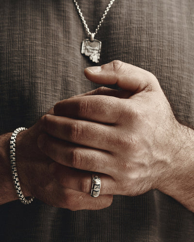 Bague en argent ALEA IACTA EST