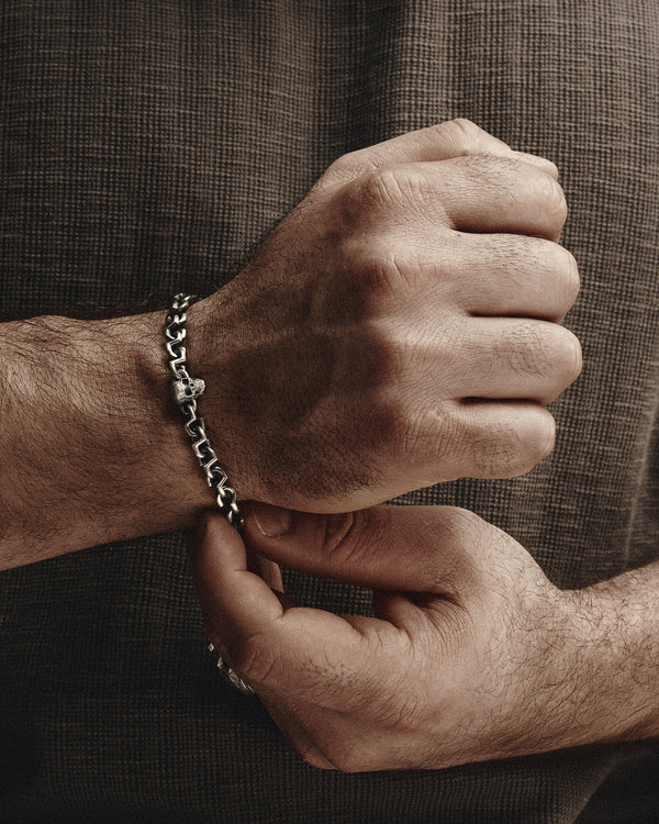 Silberarmband SCHÄDEL
