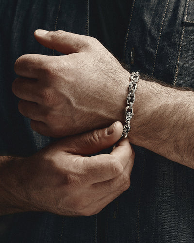 Silver bracelet INITIUM ET FINIS