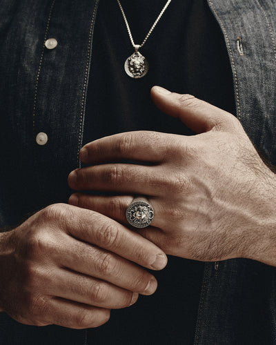 Bague en argent GORGONE MEDUSA