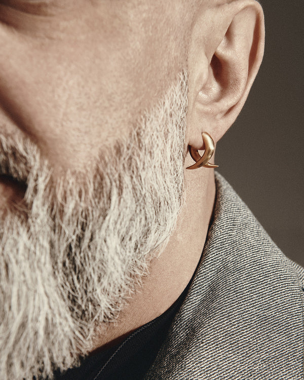 Boucle d'oreille unique FARLIG (or jaune 14 carats)