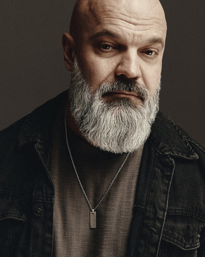 Silver pendant on a chain MONOLITH