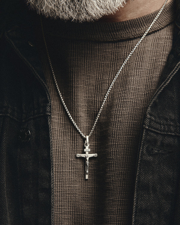 Silberkreuz KREUZIGUNG JESU. INRI