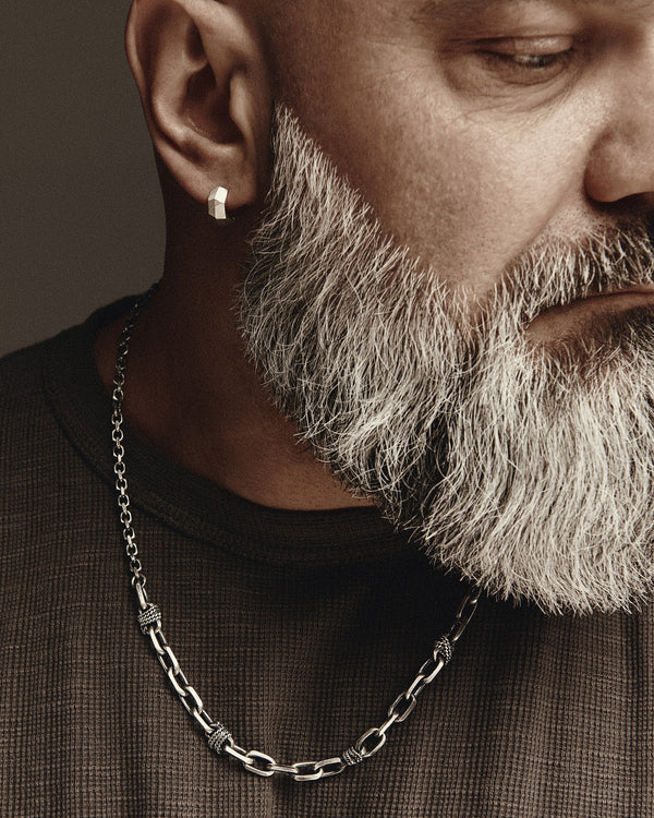 Boucle d'oreille simple en argent FACETTES