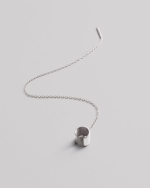 Silver single earring - cuff AXIS