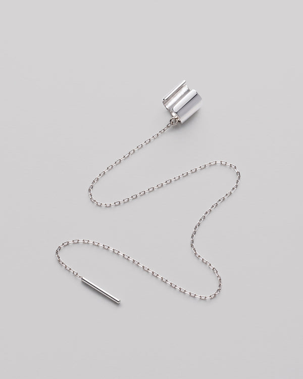 Silver single earring - cuff AXIS