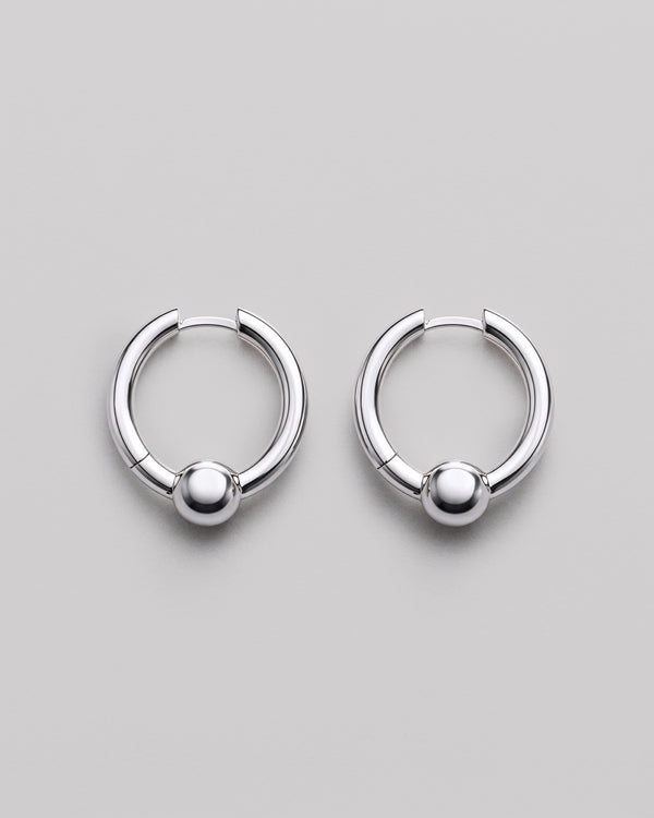 Silberne Creolen BUBBLE