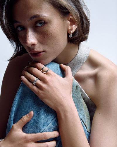 Bague en argent BULLE
