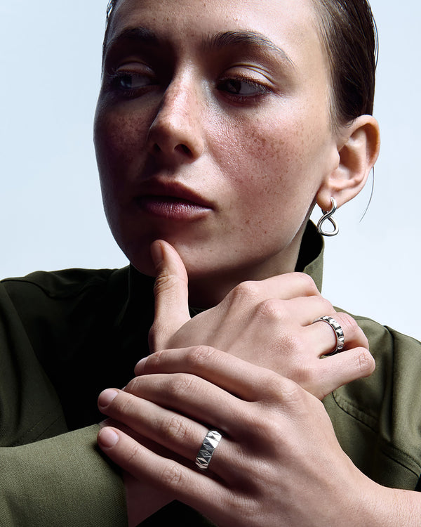 Silver earrings SILHOUETTE