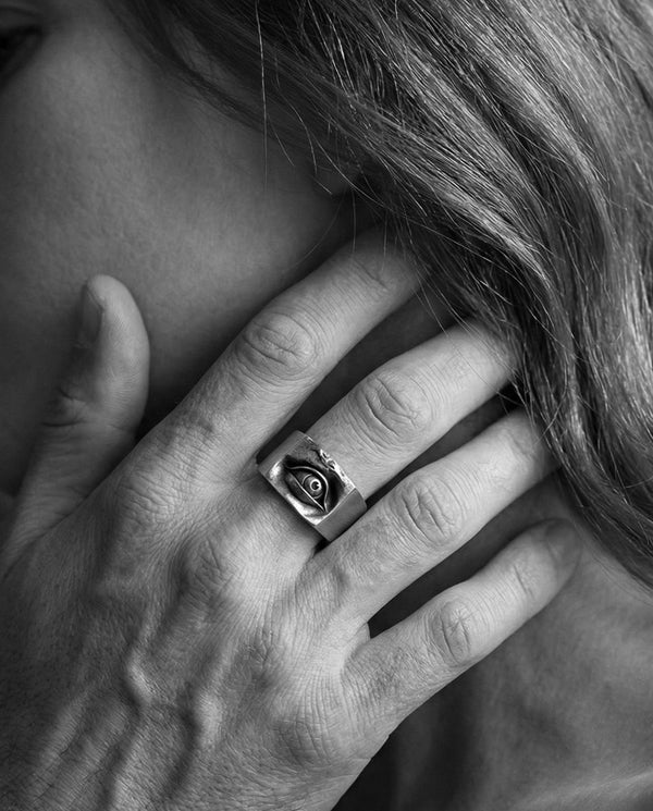 Silver ring EYE OF PROVIDENCE
