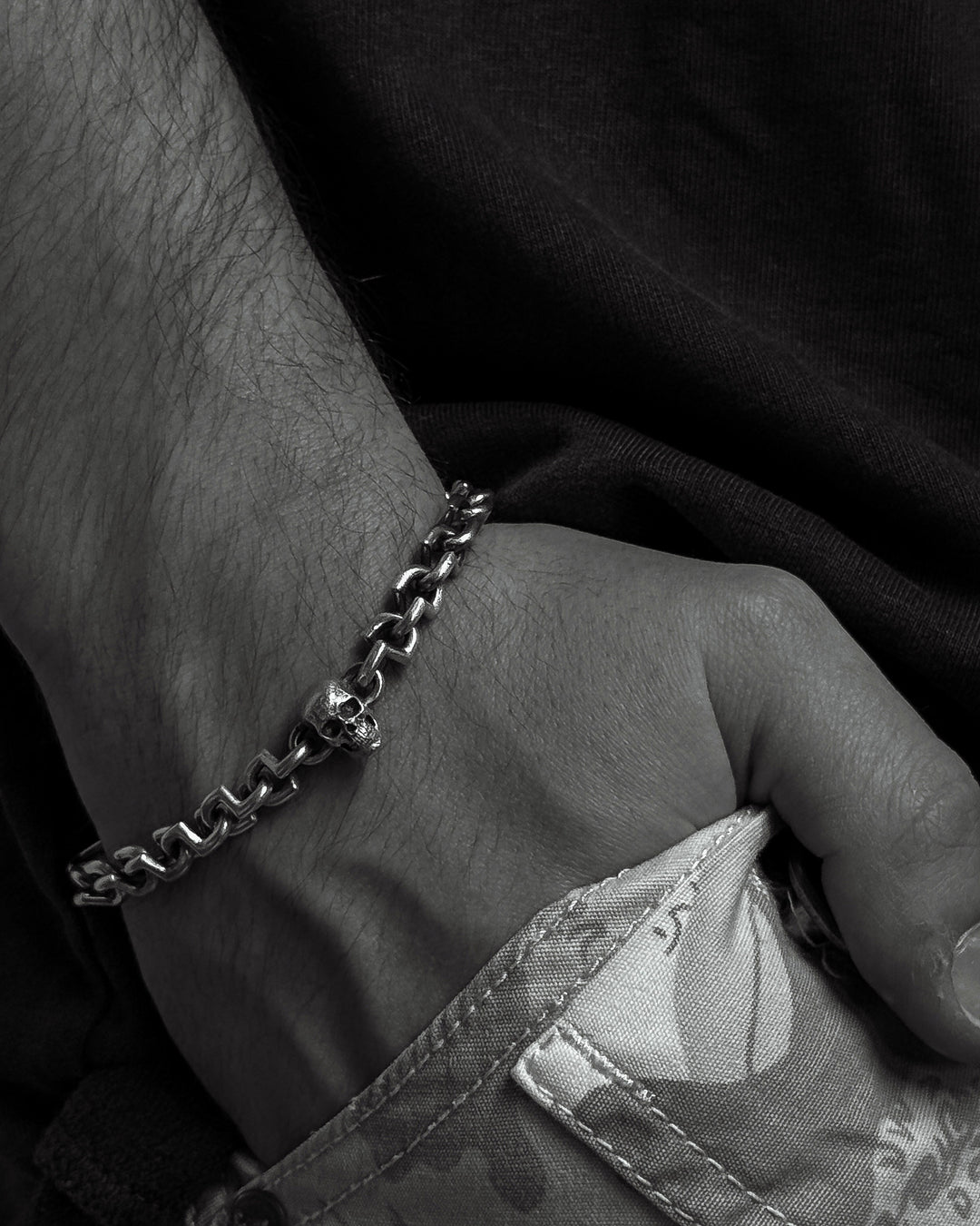 Silver bracelet SKULL