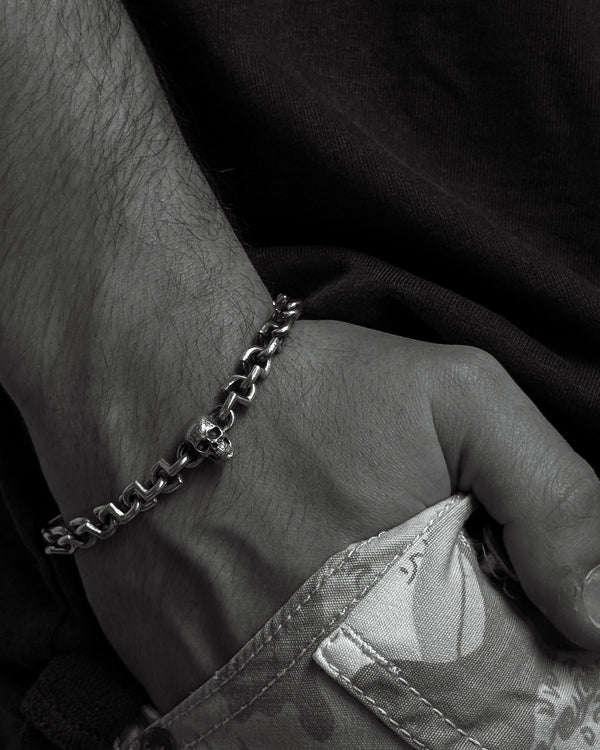 Bracelet en argent CRÂNE