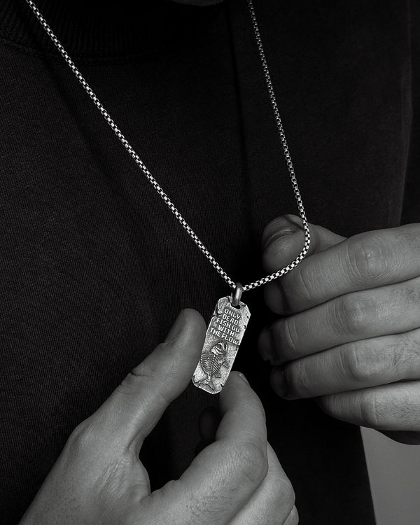 Silver pendant AGAINST THE FLOW